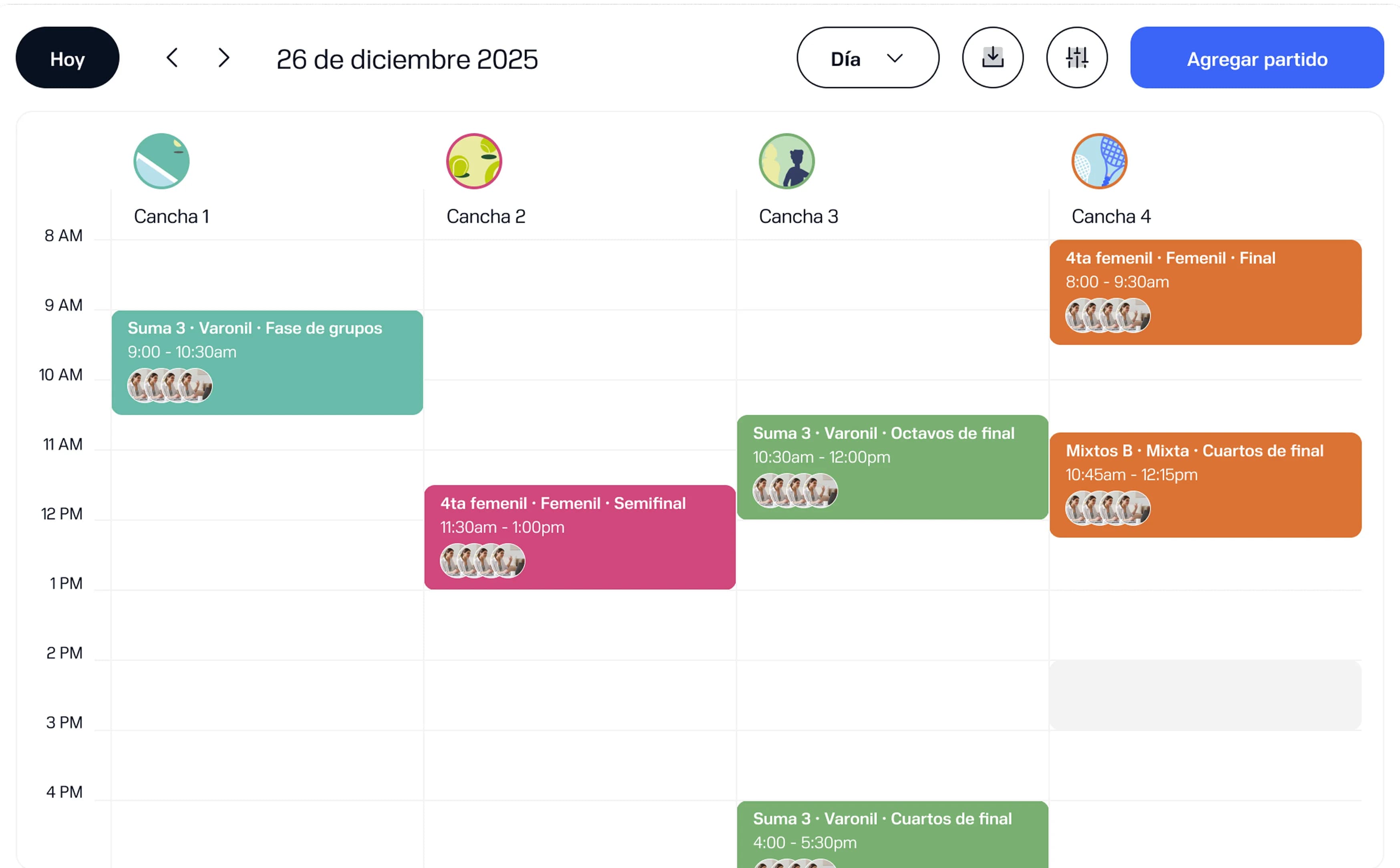 Panel de administración de Smatch